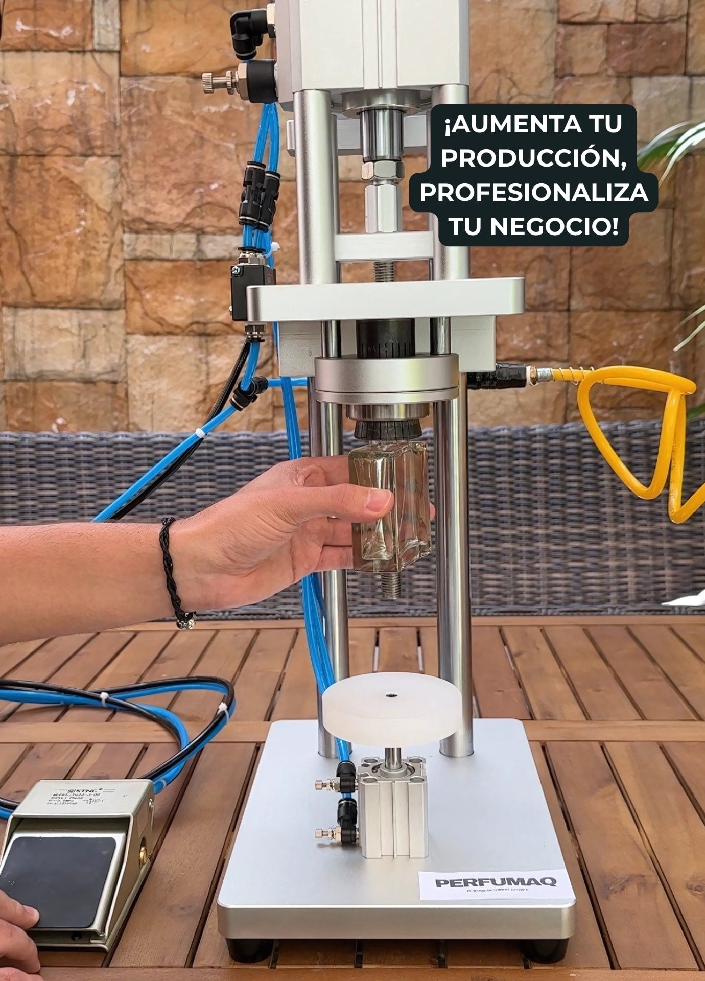 Máquina Semiautomática para Sellar Perfumes